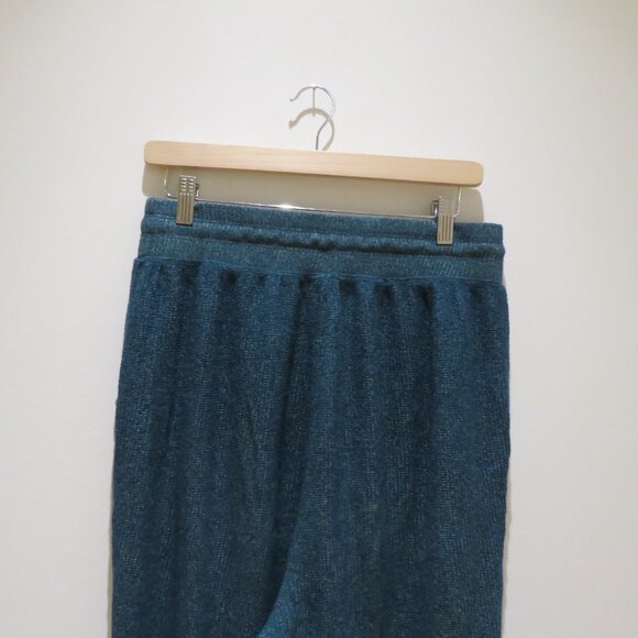 ANTHROPOLOGIE DAILY PRACTICE Mariah Harem Pants Forest Green Lounge Waffle Knit - Picture 9 of 13